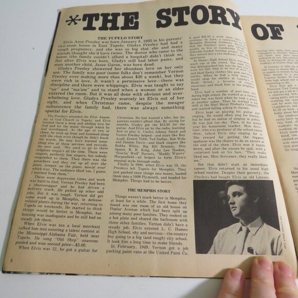 1978 Elvis Presley Collector's Issue Magazine Green Valley Store w/ 33 Record LP - Picture 3 of 16